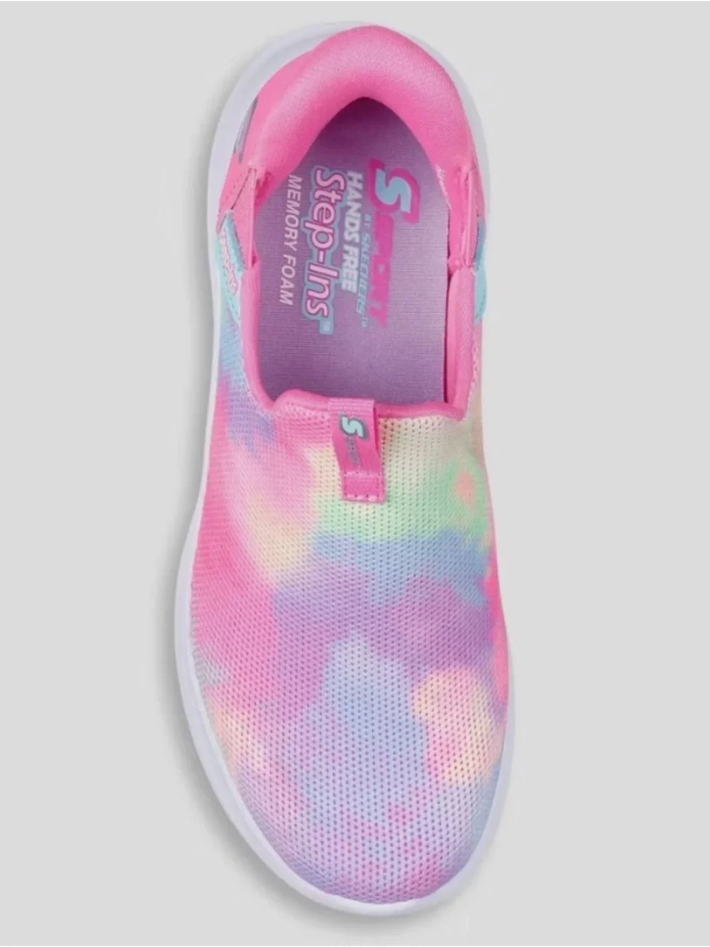 Skechers S Sport Baily Step in Sneakers - Tie Dye Size 5 Big Girls MSRP $40 NIB